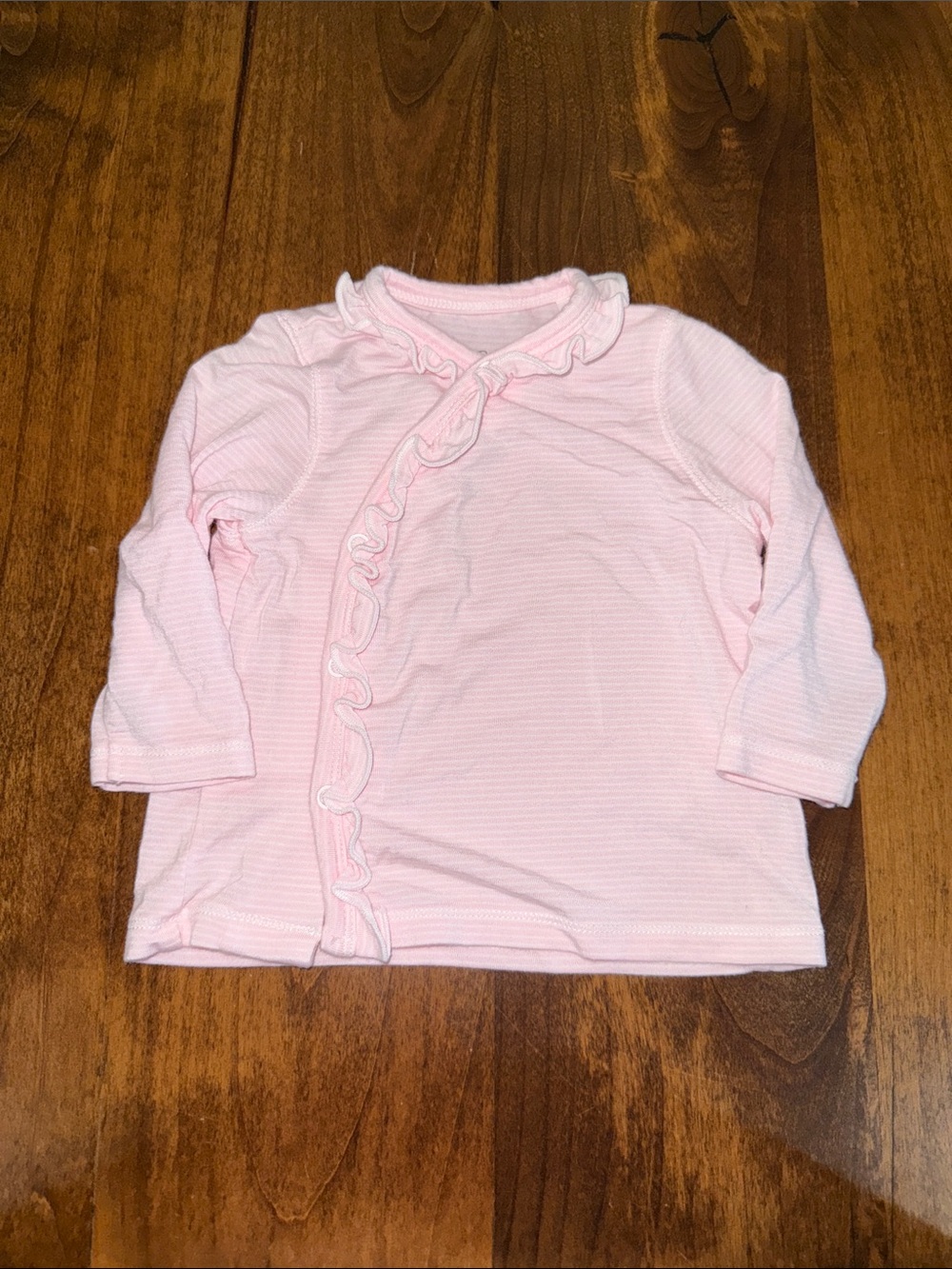 Angel Dear Light Pink Ruffle-Front Pajama Set - Picture 3 of 6